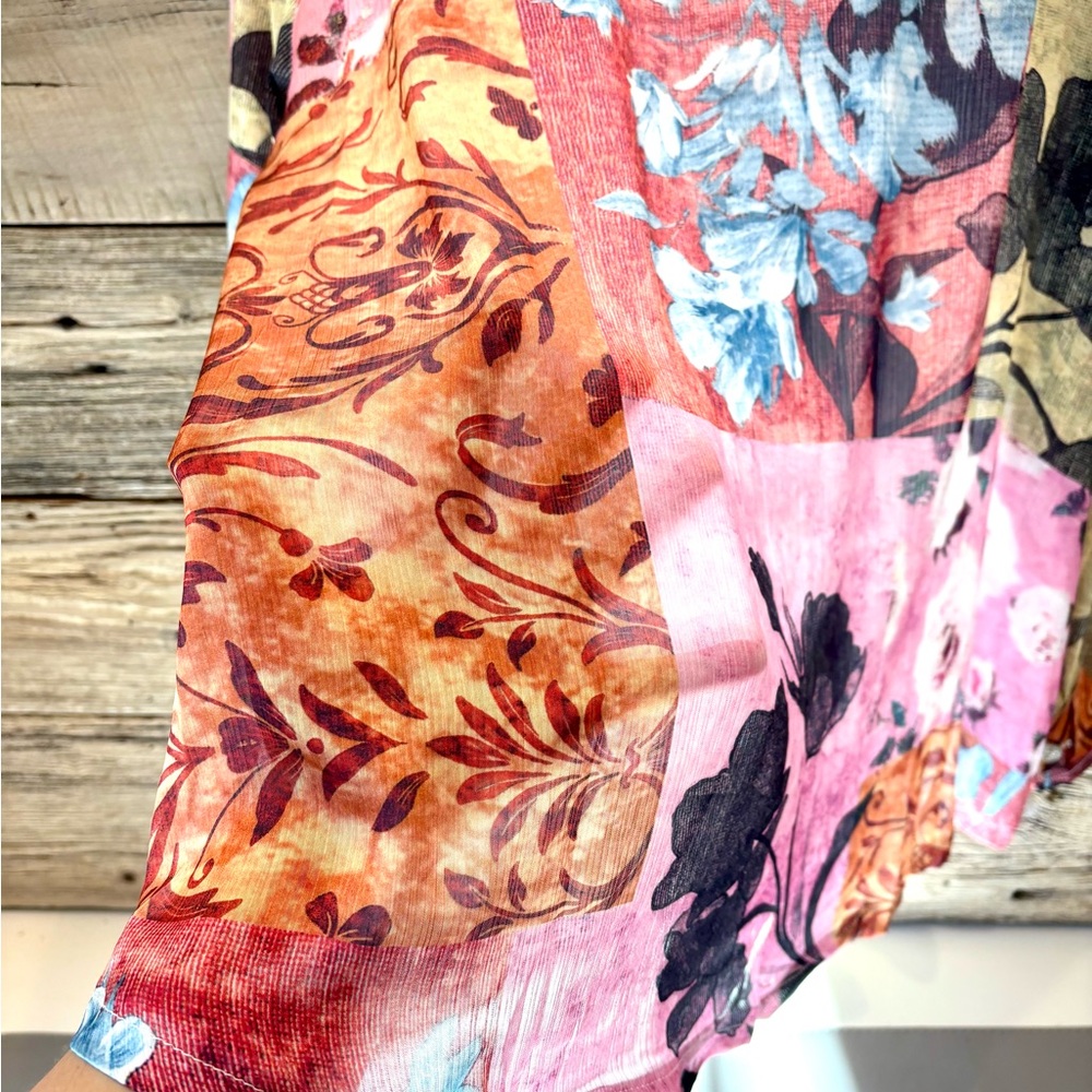 POL The Rose Patchwork Button-Down Top Large - image 10